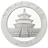 China Panda 10 Yuan 2005 Silberunze