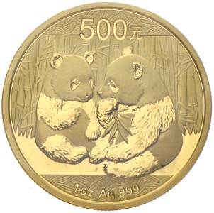 China Panda 500 Yuan 1 Unze Gold Goldpanda