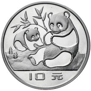 China Panda 10 Yuan 1983 1. Jahrgang