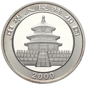 China Panda 10 Yuan 2000 Silber