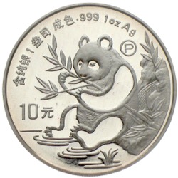 China Panda 10 Yuan Polierte Platte 