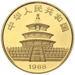 China Panda 1988 100 Yuan  Unze Gold