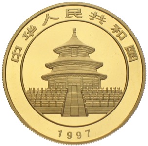 China Panda 1997 100 Yuan Unze Gold