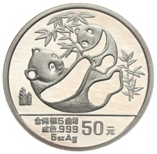 China Panda 5 Unzen Silber 1989