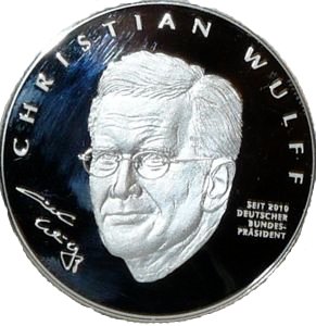 Silbermedaillen Bundespräsidenten Christian Wulf
