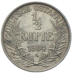 Deutsch Ostafrika 1/2 Rupie 1904