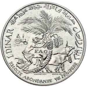 FAO Münze 1 Dinar Tunesien
