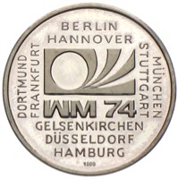 Fifa Fussball WM 1974 Silbermedaille
