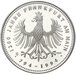 Frankfurt 1200 Jahre Silbermedaille