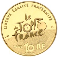 Frankreich 10 Euro Tour de France Gold 2003