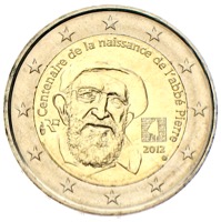 Frankreich 2 Euro Abbe Pierre