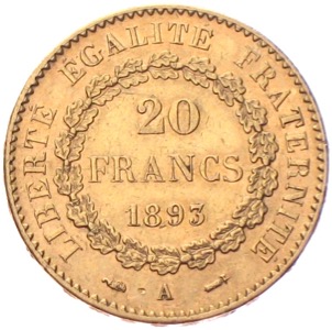 Frankreich 20 Francs Génie de la liberté