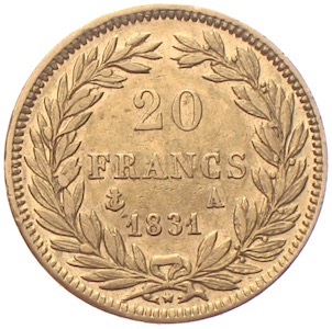 Frankreich 20 Francs gold Louis Philippe