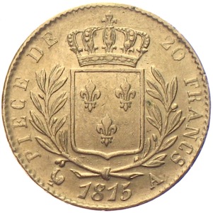Frankreich 20 Francs Gold Louis XVIII