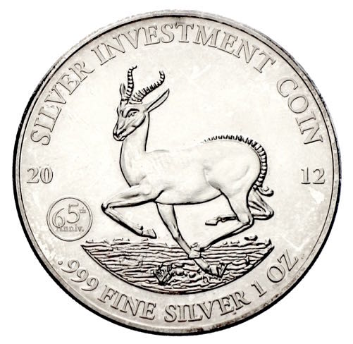 Gabun Springbock Silver Investment Coin