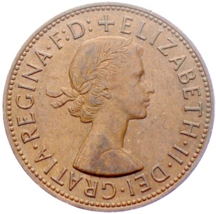 1 Penny Grossbritannien Elizabeth II