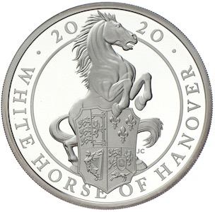 Queen's Beasts White Horse of Hannover Silber