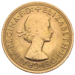 Sovereign Elizabeth England Goldmünze Großbritannien 1967