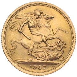 Sovereign Elizabeth Goldmünze Großbritannien