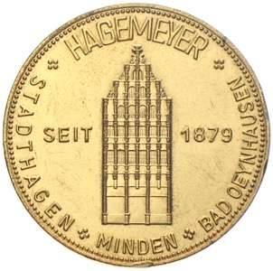 Geschenk-Münze Hagemeyer Minden 1964
