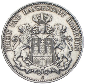 3 Reichsmark Hamburg Münzhandel