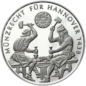 Hannover Silbermedaille 750 Jahre Münzrecht
