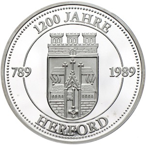 Herford Medaille Silber 1200 Jahre
