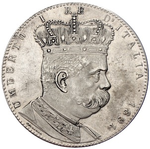 Italien Eritrea Tallero Umberto I 1891