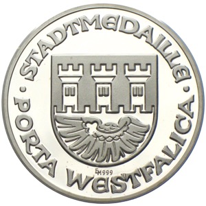 Kaiser Wilhelm Denkmal Porta Westfalica 100 Jahre Silbermedaille