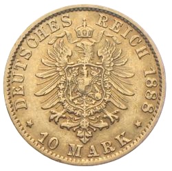 10 Mark Hamburg Stadtwappen 1888