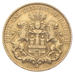 10 Mark Hamburg Stadtwappen