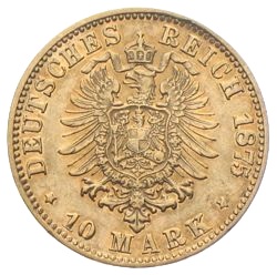 10 Gold Mark Hessen Ludwig 1875