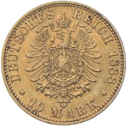 10 Mark Preussen Friedrich 1888