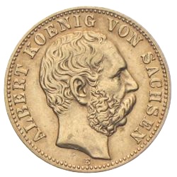 10 Mark Sachsen Albert Gold