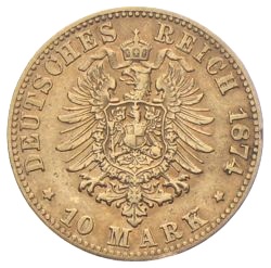 10 Mark Württemberg Karl 1874