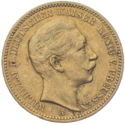 20 Mark Wilhelm II Deutscher Kaiser König von Preussen 1888