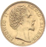 5 Mark Bayern Ludwig II. 1877 Gold