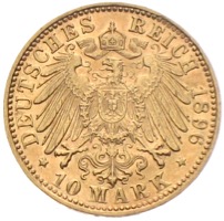 Bayern 10 Mark Otto 1896 Goldmünze Kaiserreich