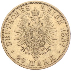 Reichsadler Goldmünzen 1874-1889