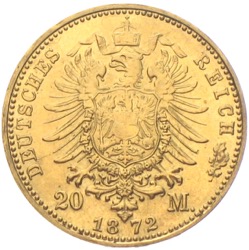 Großherzogtum Mecklenburg-Schwerin 20 Mark  Friedrich Franz II. 1872 