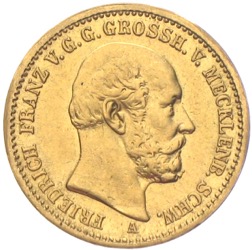 Großherzogtum Mecklenburg-Schwerin 20 Gold-Mark  Friedrich Franz II. 1872 