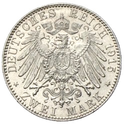 2 Mark Sachsen Meiningen 1915