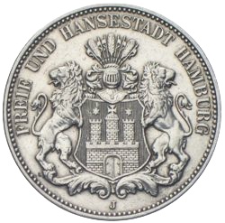 3 Mark Hamburg Stadtwappen