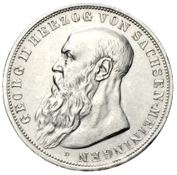 3 Mark Sachsen Meiningen Georg 1913