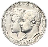 3 Mark Sachsen Weimar Eisenach Wilhelm Feodora