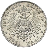 3 Reichsmark Sachsen Friedrich August König