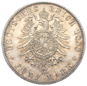 5 Reichsmark Friedrich III von Preussen 1888