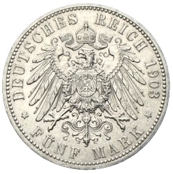 5 Mark Ernst Herzog von Sachsen Altenburg 1903