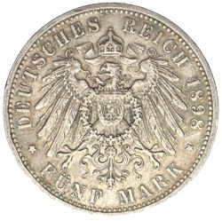 5 Reichsmark Preussen Wilhelm