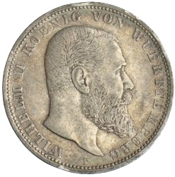 5 Reichsmark Württemberg Wilhelm II